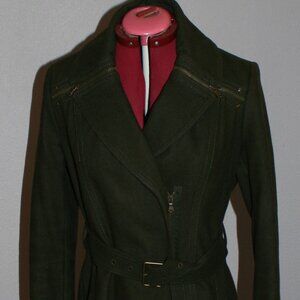Vintage Kenneth Cole NY Army Green Military Peacoat - Sz 6